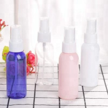 PET-kosmetische Flasche der rosa Farbe 50ml mit Plastiksprüher